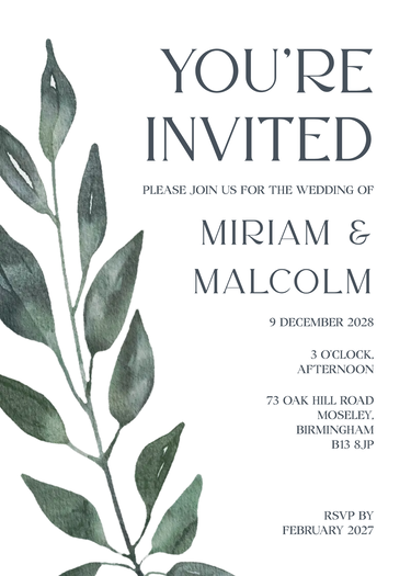 invitation design preview