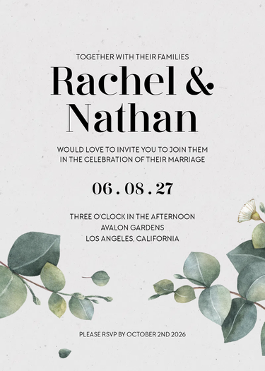 invitation design preview