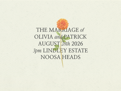 Botanical wedding website design template