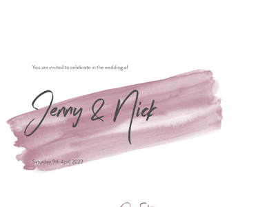 Watercolor Mauve wedding website design template