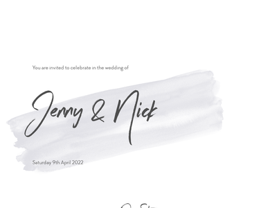 Watercolor Shimmer wedding website design template