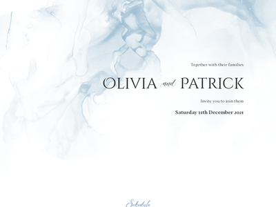 Dusty Blue Marble wedding website design template