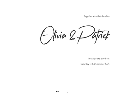 Hand-Drawn Heart wedding website design template