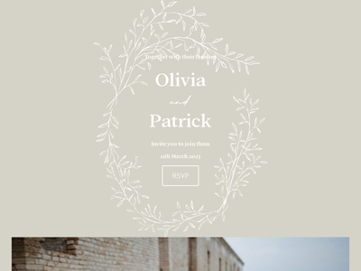 Forest Elegance wedding website design template