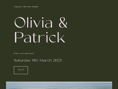 Seasonal Greens wedding website design template