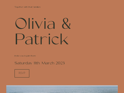 Seasonal Terracotta wedding website design template