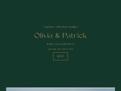 Emerald Elegance wedding website design template