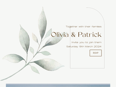 Laurel Green Garden wedding website design template