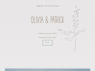 Artisan Bloom wedding website design template