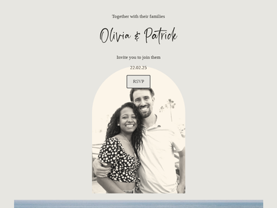 Modern Beige wedding website design template