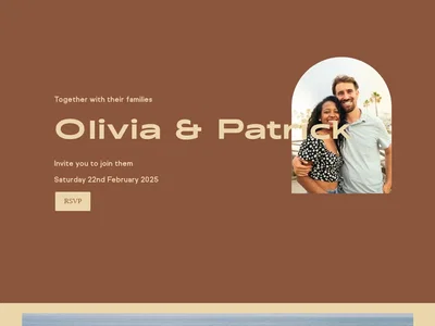 Warm Neutrals wedding website design template