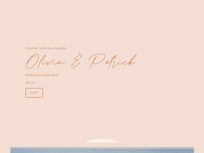 Alfresco wedding website design template